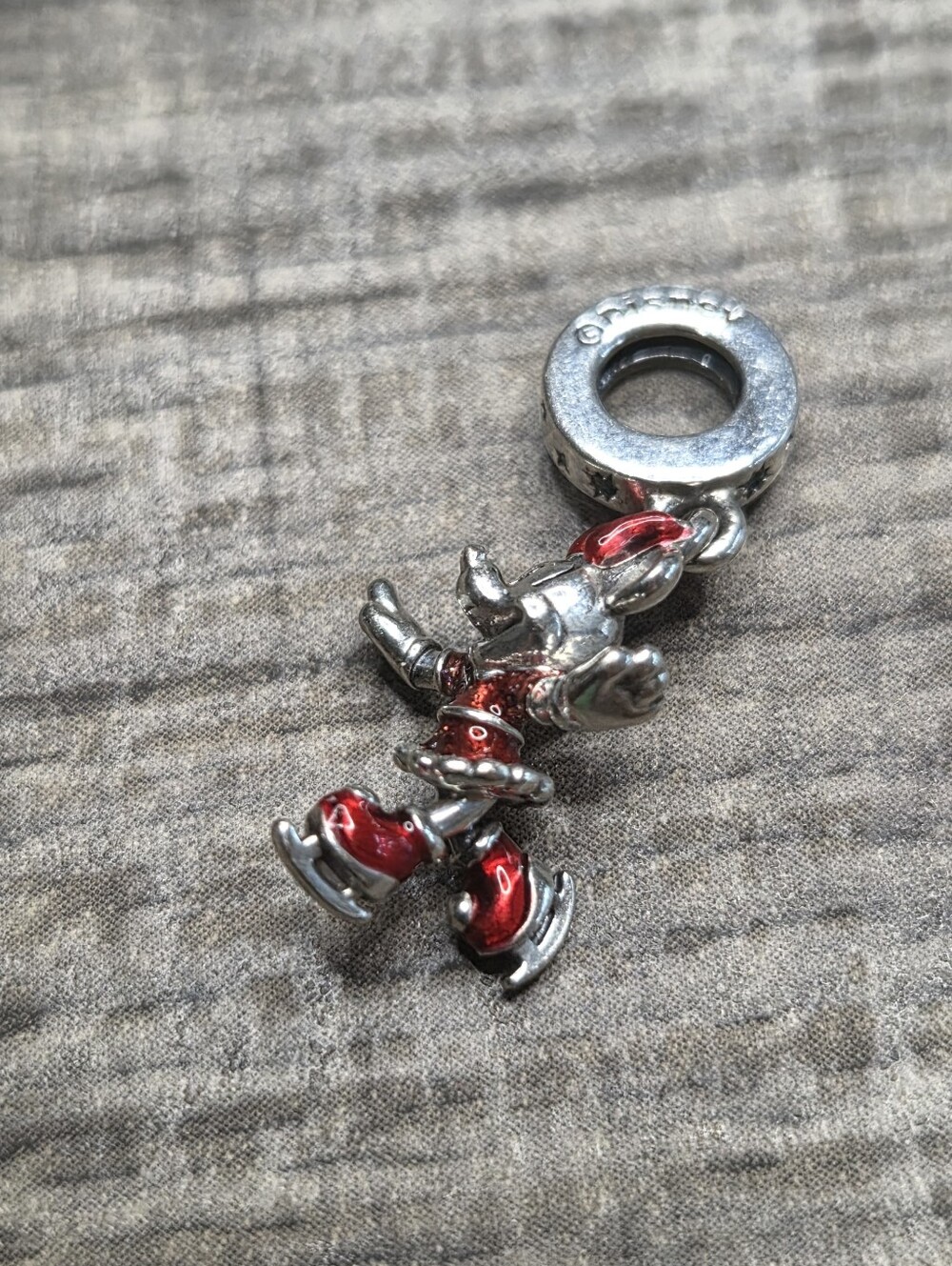 Authentic Pandora Minnie Mouse Ice Skating Dangle Charm Sterling silver - Picture 6 of 8